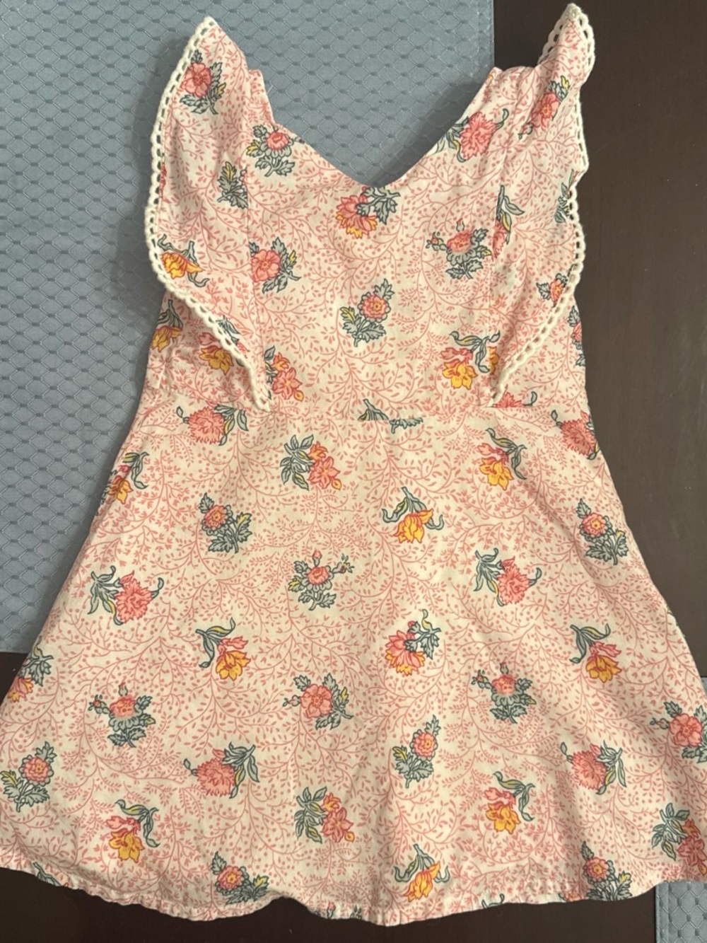Janie and Jack Girls' Pink Floral Ruffle Sundress